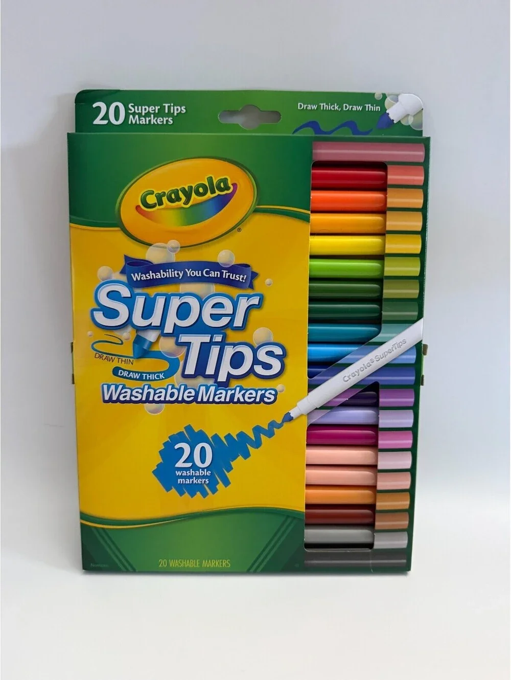 Crayola Super Tips Washable Markers 20 Count Each Pack of 4 School Art Supplies